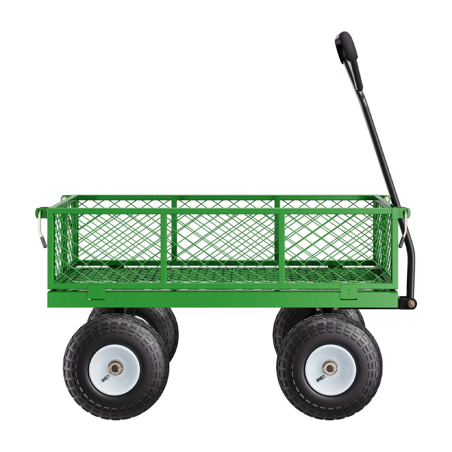 Steel Garden Cart 680lb Capacity Heavy Duty Yard Wagon Cart 10in Tires
