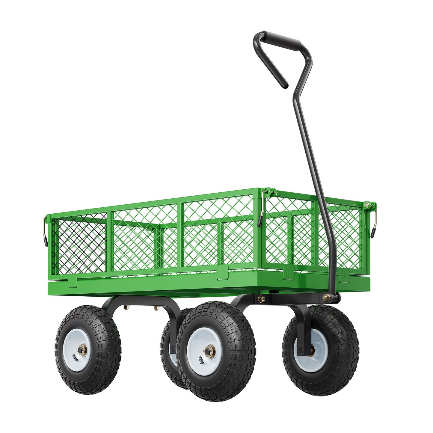 Steel Garden Cart 680lb Capacity Heavy Duty Yard Wagon Cart 10in Tires