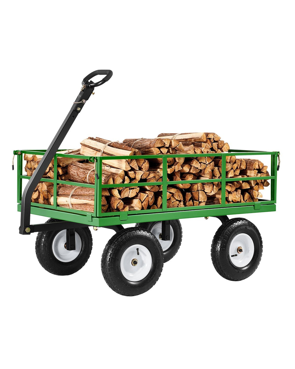 Steel Garden Cart 1200lbs Capacity Heavy Duty Wagon Cart 13in Tires