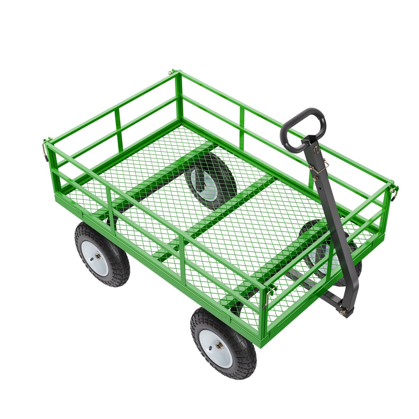 Steel Garden Cart 1200lbs Capacity Heavy Duty Wagon Cart 13in Tires