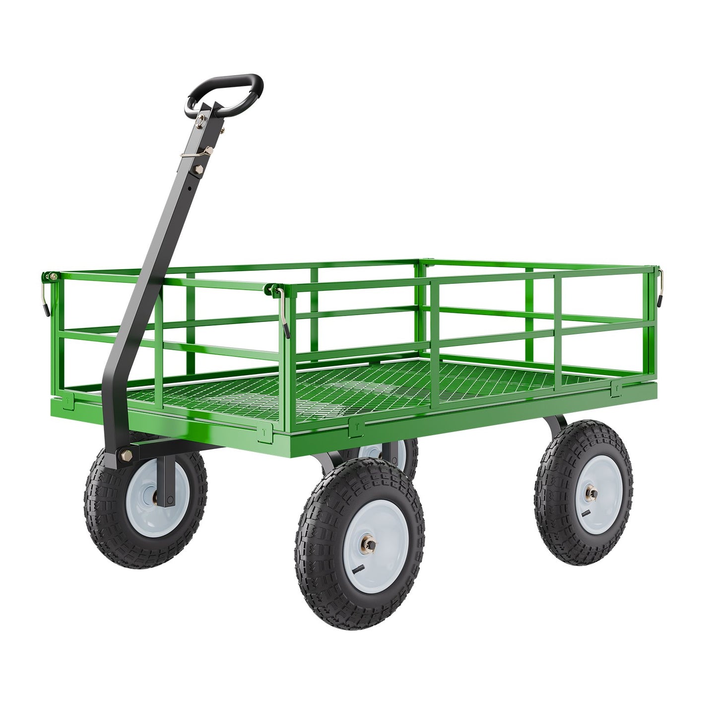 Steel Garden Cart 1200lbs Capacity Heavy Duty Wagon Cart 13in Tires