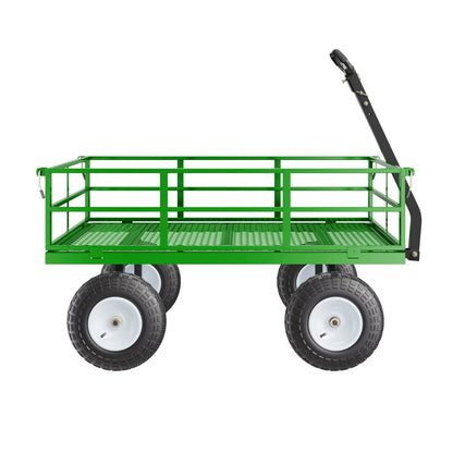 Steel Garden Cart 1200lbs Capacity Heavy Duty Wagon Cart 13in Tires