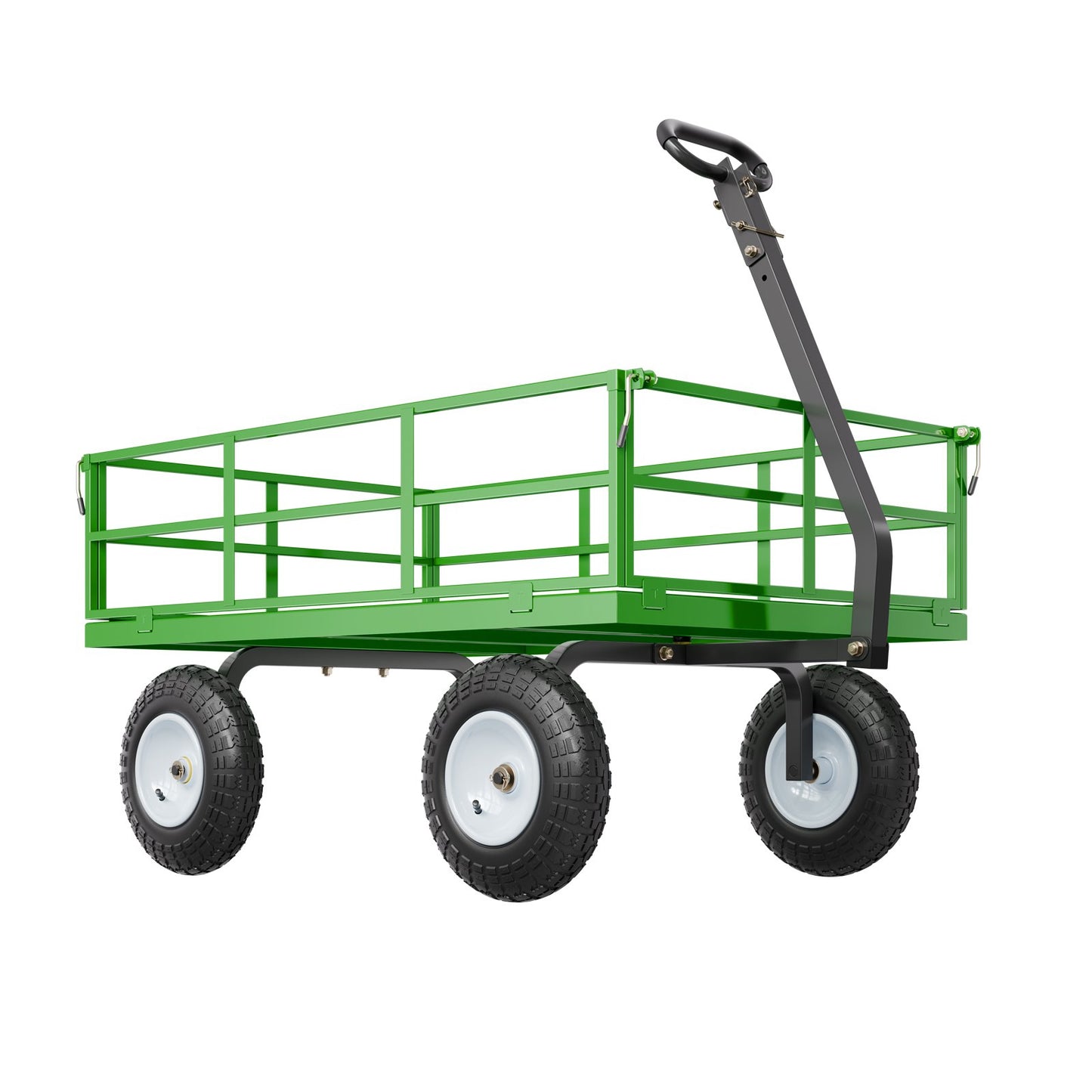 Steel Garden Cart 1200lbs Capacity Heavy Duty Wagon Cart 13in Tires