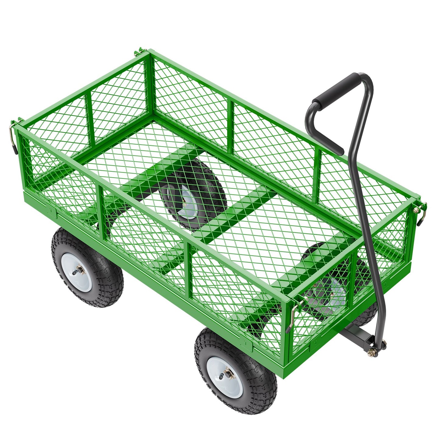 Steel Garden Cart 900lbs Capacity Heavy Duty Wagon Cart 10in Tires