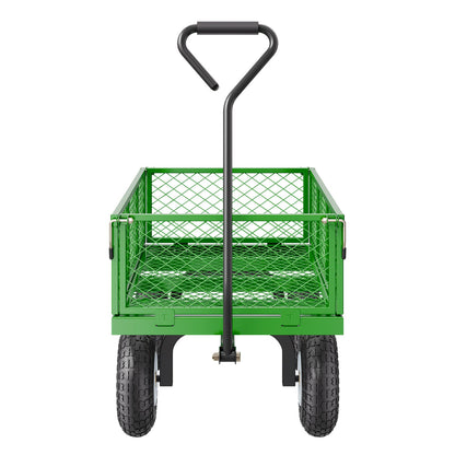 Steel Garden Cart 900lbs Capacity Heavy Duty Wagon Cart 10in Tires