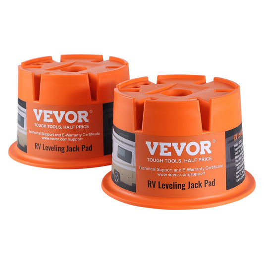 Trailer Jack Block, 2000 lbs Kapacitet per RV Leveling Block, högkvalitativ polypropylen RV Camper Stabilizer Blocks, RV Resetillbehör Används för alla tunga Jack, stolpe, fot, 5:e hjul, 2-pack