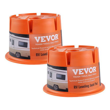 Trailer Jack Block, 2000 lbs Kapacitet per RV Leveling Block, högkvalitativ polypropylen RV Camper Stabilizer Blocks, RV Resetillbehör Används för alla tunga Jack, stolpe, fot, 5:e hjul, 2-pack