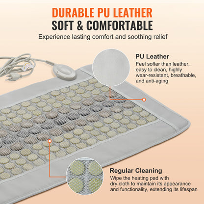 Far Infrared Heating Pad 132 Natural Jade 54 Tourmaline Stone Värmedyna