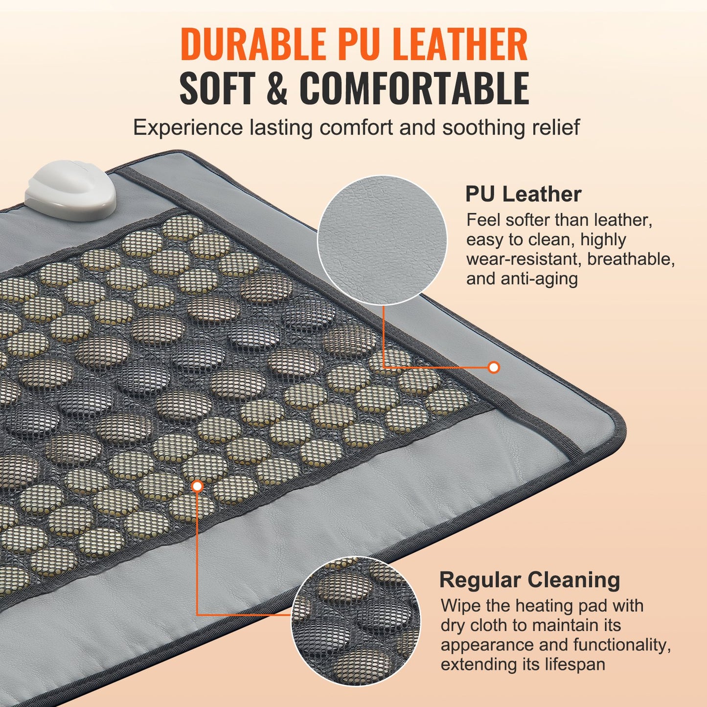 Far Infrared Heating Pad 108 Natural Jade 42 Tourmaline Stone Värmedyna