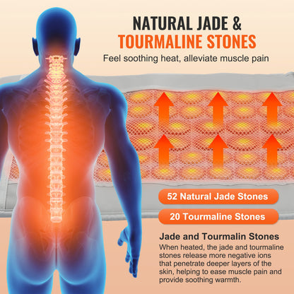 Far Infrared Heating Pad 52 Natural Jade & 20 Tourmaline Stone Heating Pad