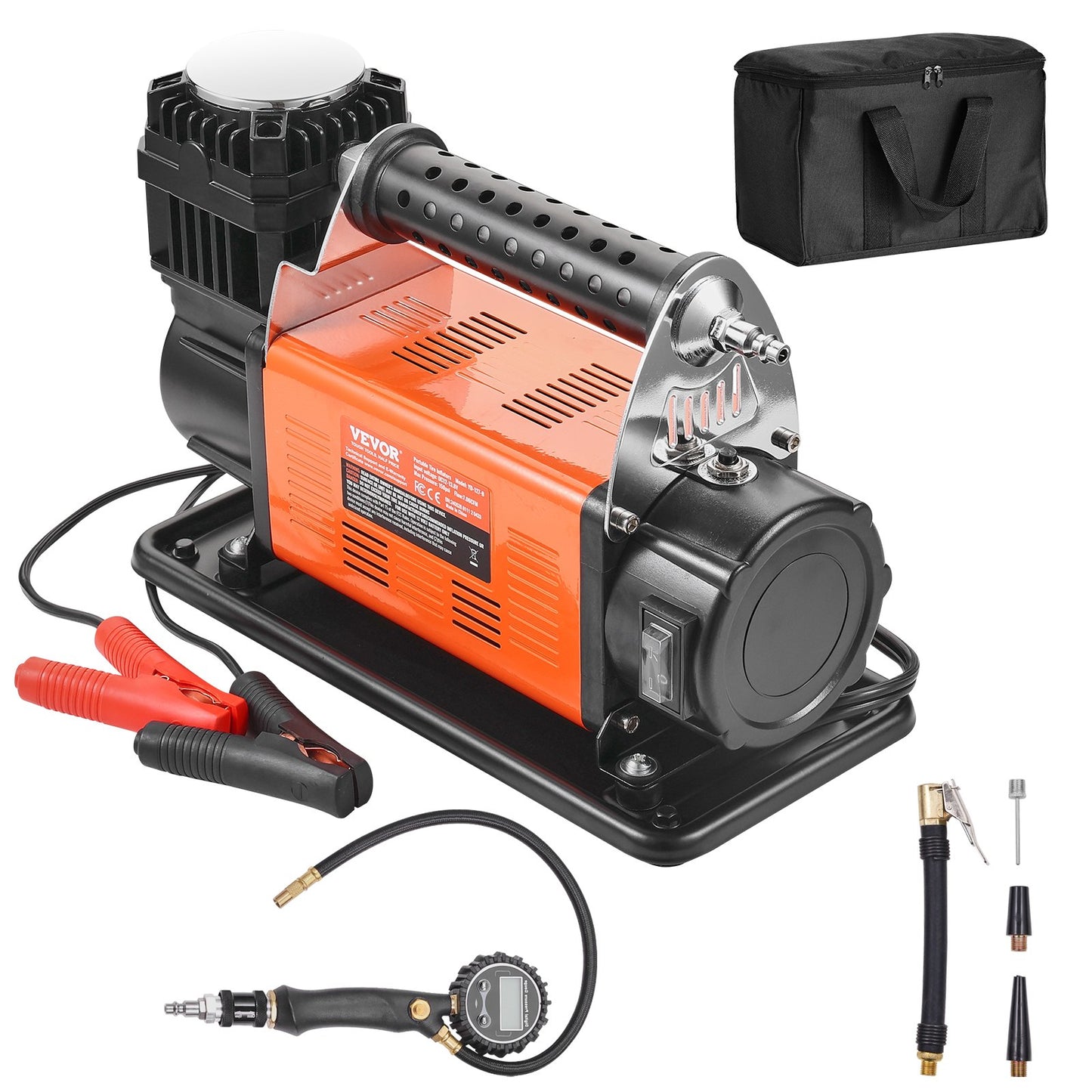 12V Heavy Duty Bärbar Luftkompressor Bildäck Inflator 7.06CFM 150PSI