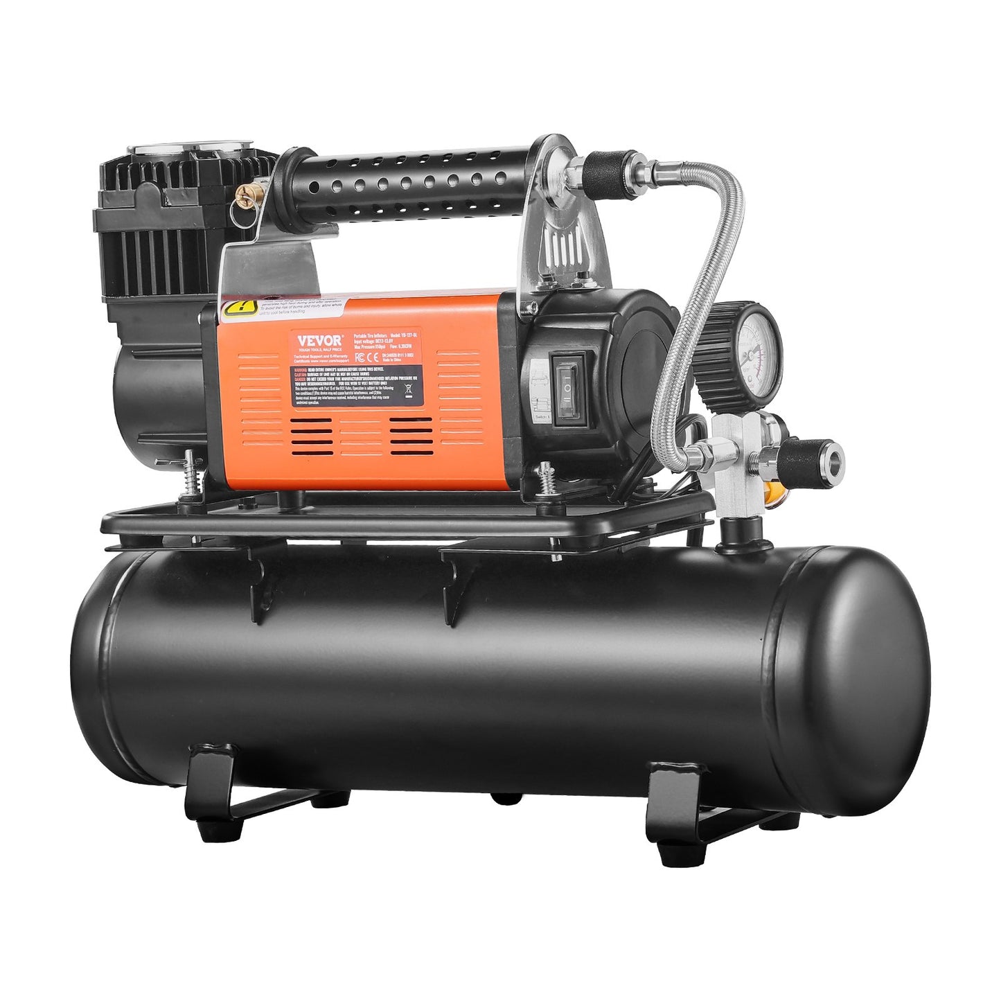 Heavy Duty Air Compressor & 6L Tank 6.35CFM Portable Tire Inflator 150PSI