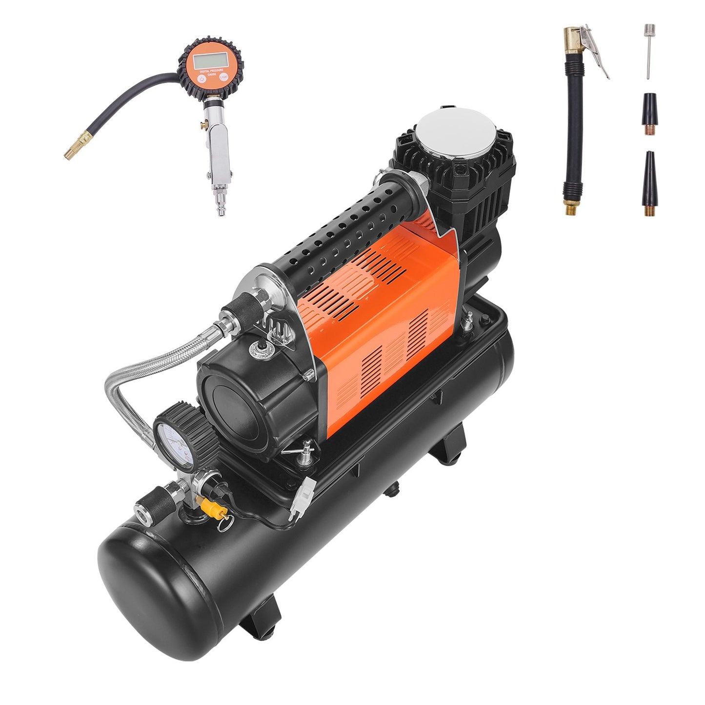 Heavy Duty Air Compressor & 6L Tank 6.35CFM Portable Tire Inflator 150PSI
