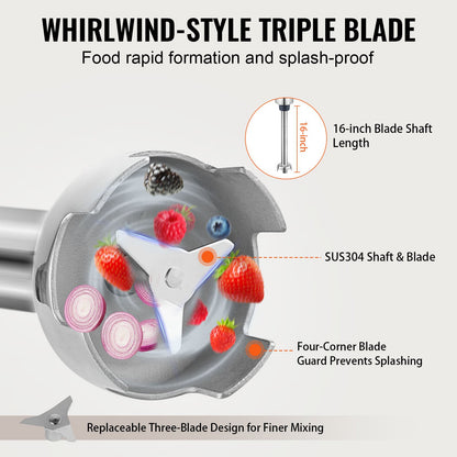 Kommerzieller Stabmixer, 500 W, Hochleistungs-Stabmixer für Suppensaucen