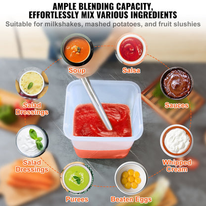 Kommerzieller Tauchmixer, Hochleistungs-Handmixer, 500 W, variable Geschwindigkeit