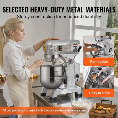Commercial Food Mixer 28,5L 3-hastighets Stand Deg Mixer 1100W för restaurang