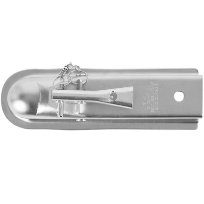 Rak släpvagnskoppling, för 2-tums dragkula, 2-tums kanal, 3500 lbs kapacitet, tung släpvagnskoppling, idealisk för bogsering av kombibilar, pickuptruckar, stadsjeepar, förzinkad yta