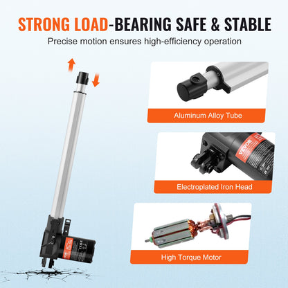 Linjärt ställdon 12V 14In Heavy Duty 1320lbs/6000N 0,19"/s IP44-skydd