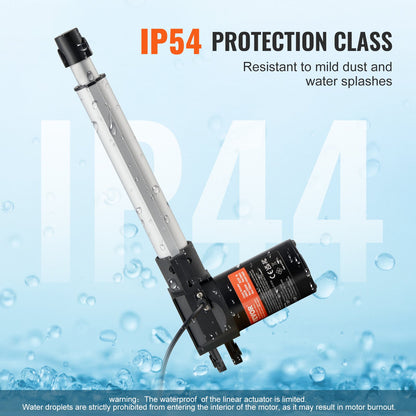 Linear Actuator 12V 8Inch Heavy Duty 1320lbs/6000N 0.19"/s IP44 Protection