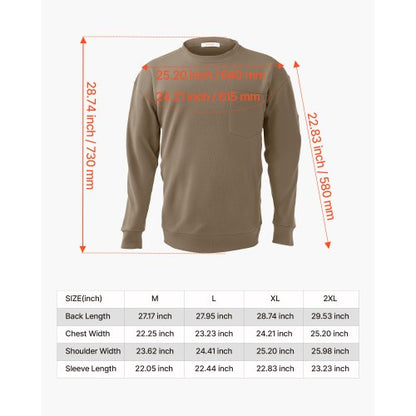 FR Skjortor, Flamskyddande Långärmade Kläder Lätt 7 oz Andningsbar Bomull, Herr Flamhämmande Arbetsskjorta med Förkrympbehandling & Ficka, För Svetsare, Elektriker, Grå XL |  EU