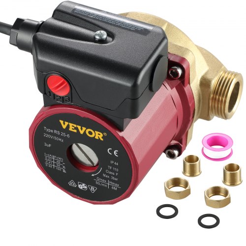 Warmwasser-Umwälzpumpe, 0,6 Zoll, 220 V, 5,3 GPM, 90 W, Wasserpumpe, 0,8 A für Bar, elektronische automatische Dusche, Waschmaschine zu Hause | EU
