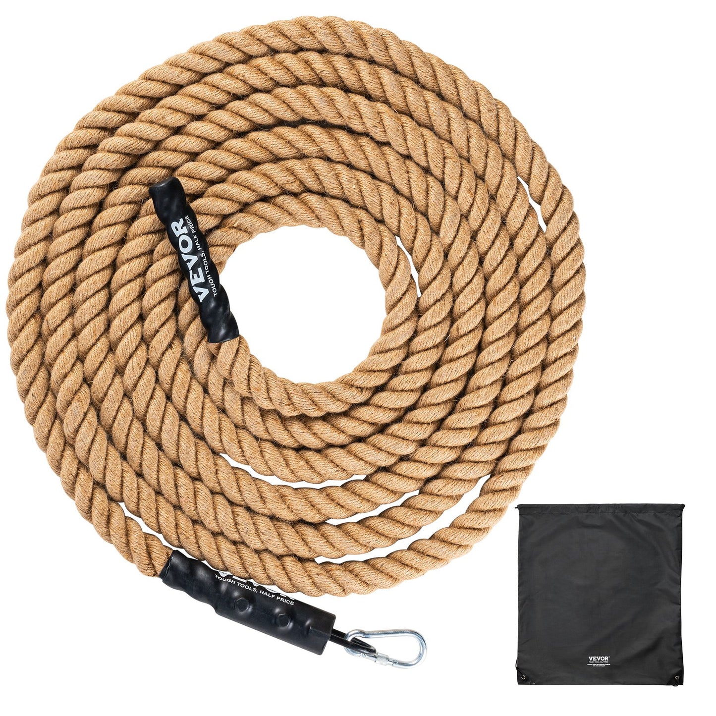 1,5"x20FT Gym klätterrep Fitness Styrketräningsrep Hemträning