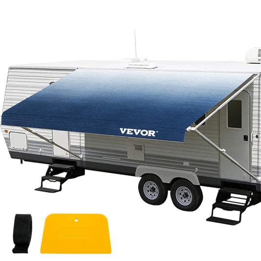 RV Markistyg RV Camper Trailer Ersättningstyg 18 ft Slate Blue