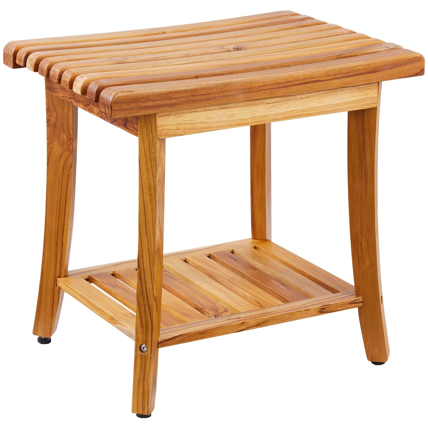 Teak shower bench 20 x 14.3 x 17.9 wooden shower stool chair for bathroom