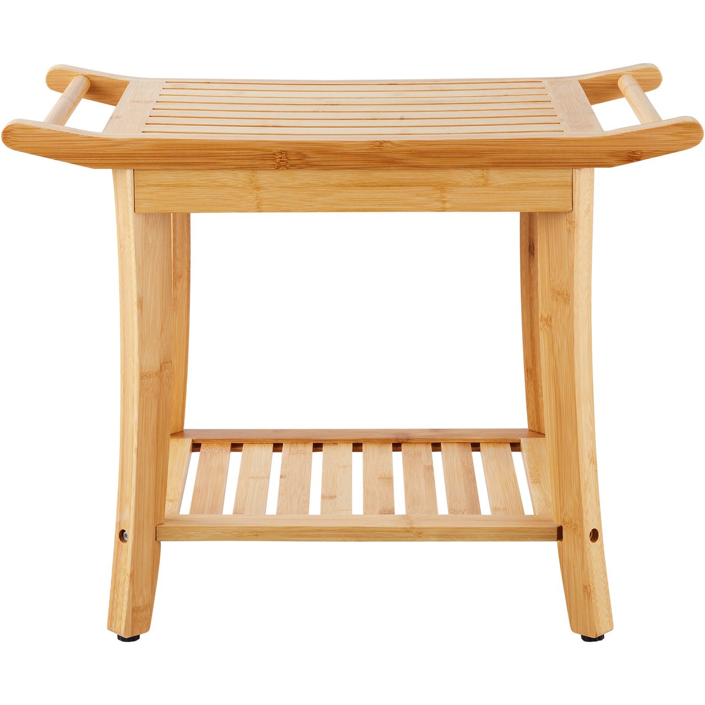 Bambu duschbänk 24 x 13,8 x 18,9 i duschpallsstol för badrum