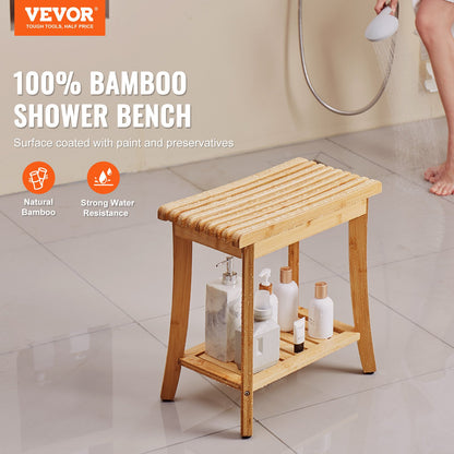 Bambu duschbänk 19,1 x 11,3 x 18,3 i duschpallsstol för badrum