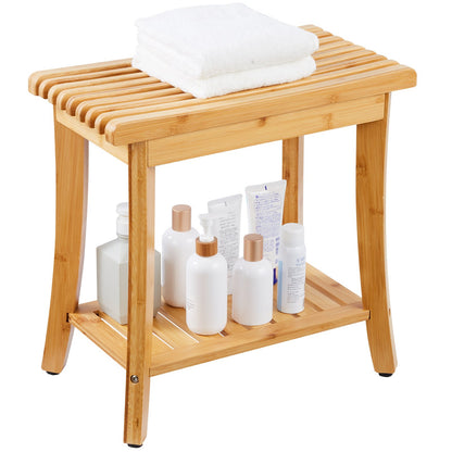 Bambu duschbänk 19,1 x 11,3 x 18,3 i duschpallsstol för badrum