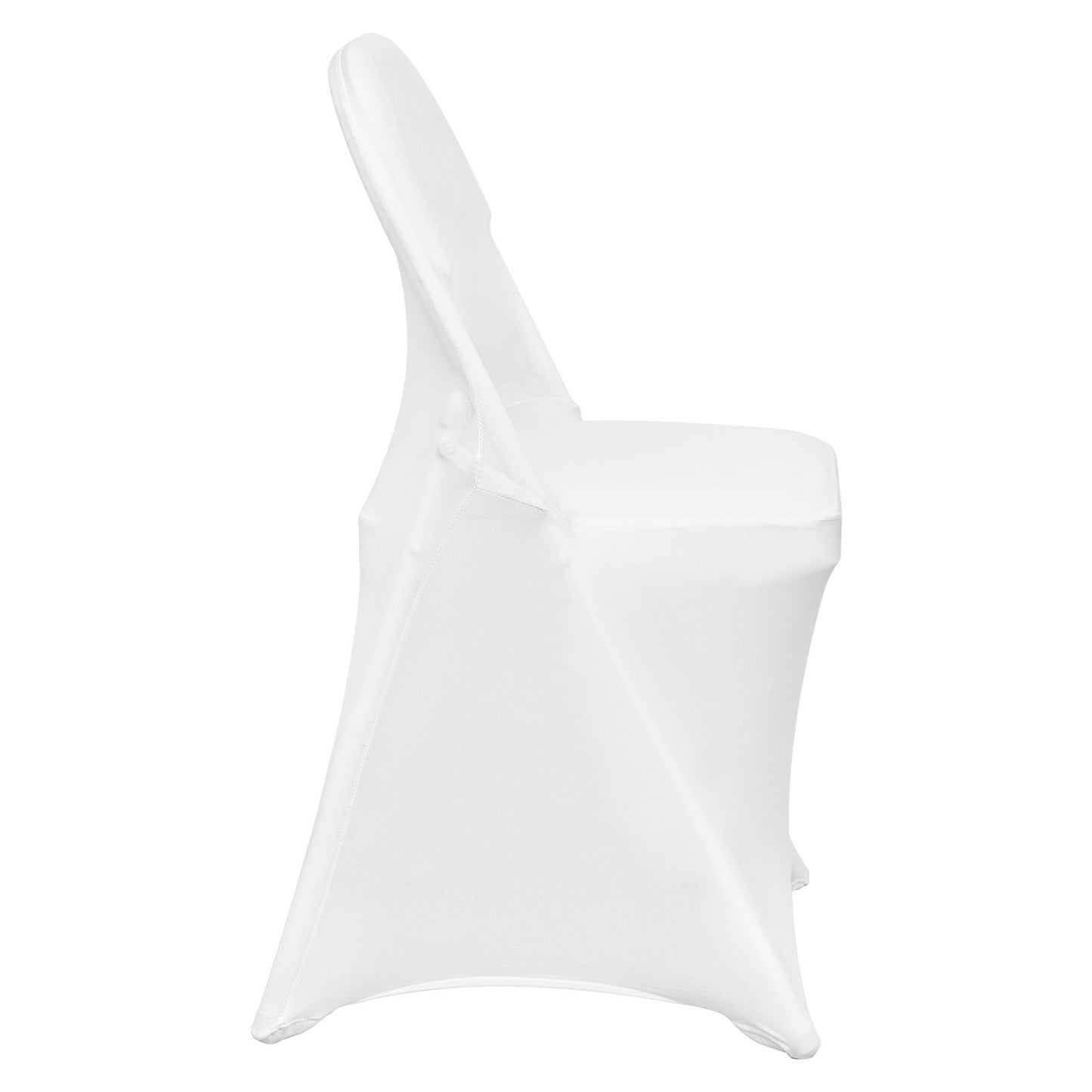 White Stretch Spandex Chair Covers - 30 Pcs, Foldable Kitchen Chair Covers, Universal Washable Slipcover Protector, Removable Chair Covers, for Wedding Party Dining Banquet Events