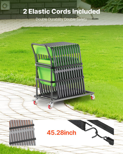 Folding chair cart for 25 chairs of 300 LBS L-shape vertical