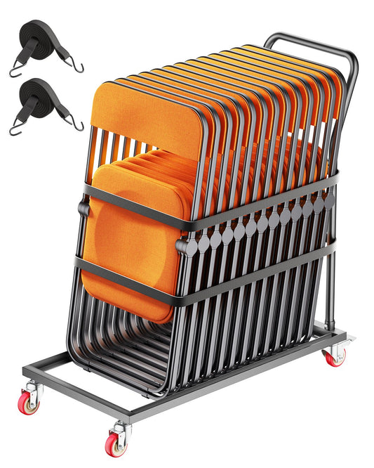 Folding chair cart for 25 chairs of 300 LBS L-shape vertical