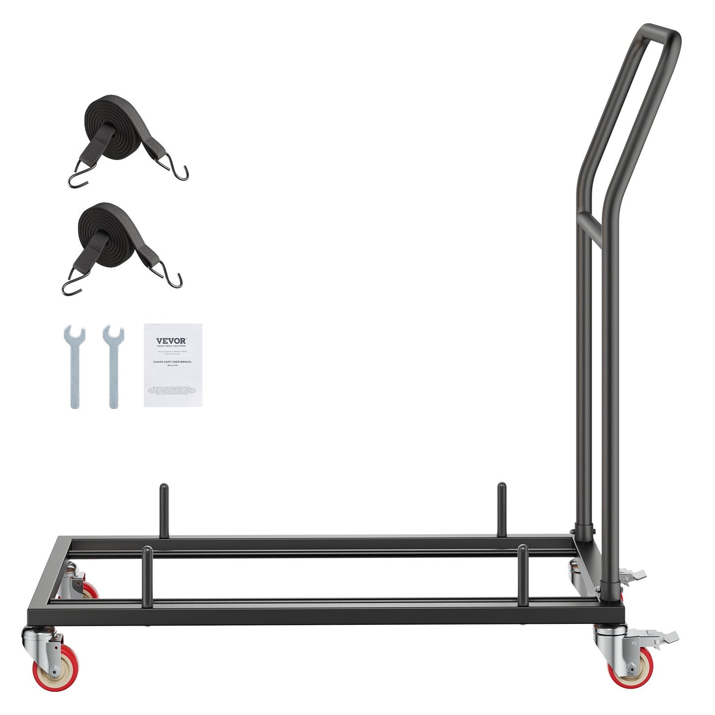 Folding Chair Rack Cart för 25 stolar på 300 LBS L-form horisontell
