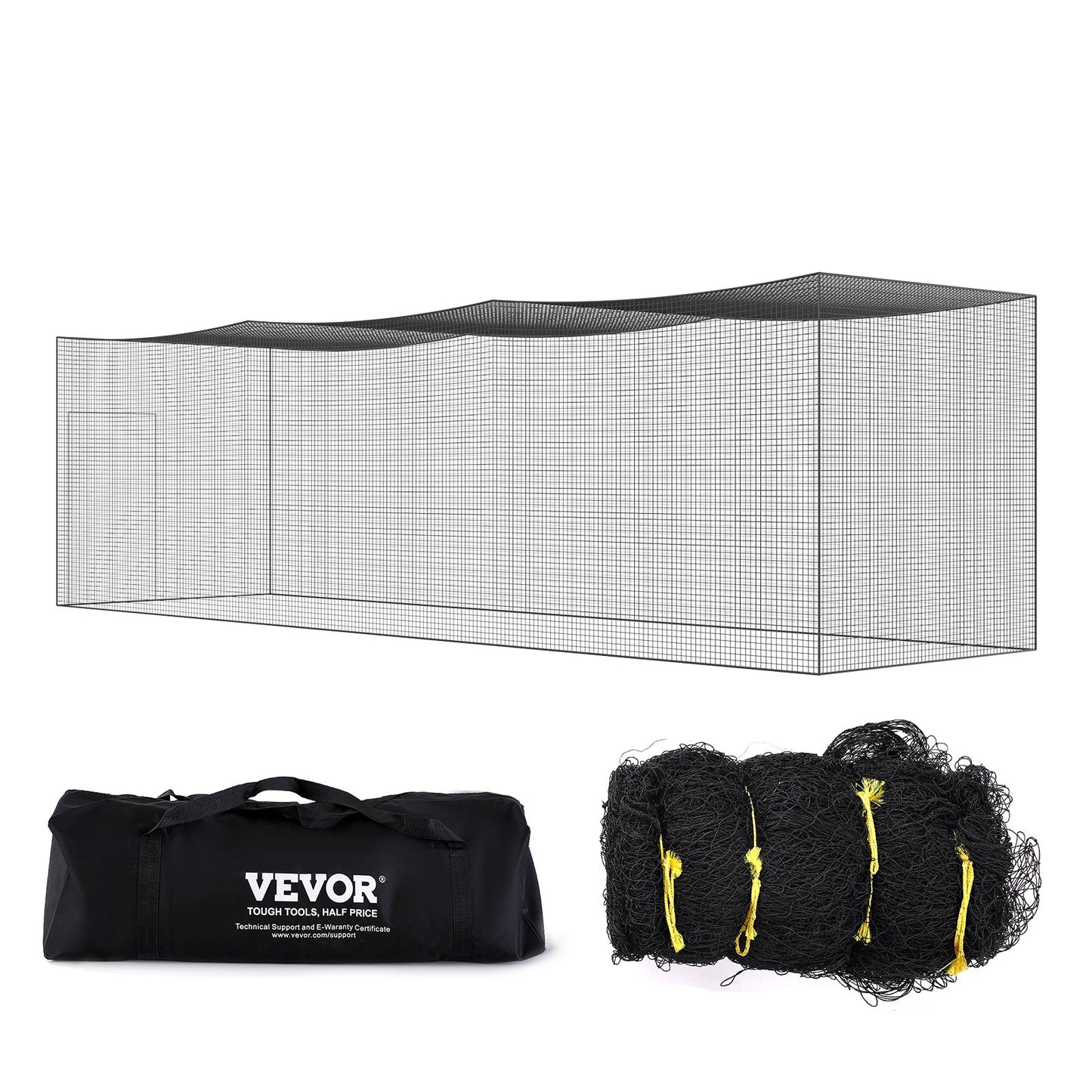 Baseball Batting Net, Professional Softball Baseball Batting Training Net, Training Portable Pitching Cage Netting with Door &amp; Carrying Bag, Heavy Duty Enclosed PE Netting, 35FT (NET ONLY)