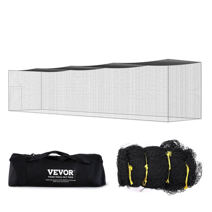 Baseball Batting Net, Professional Softball Baseball Batting Training Net, Training Portable Pitching Cage Netting with Door &amp; Carrying Bag, Heavy Duty Enclosed PE Netting, 55FT (NET ONLY)