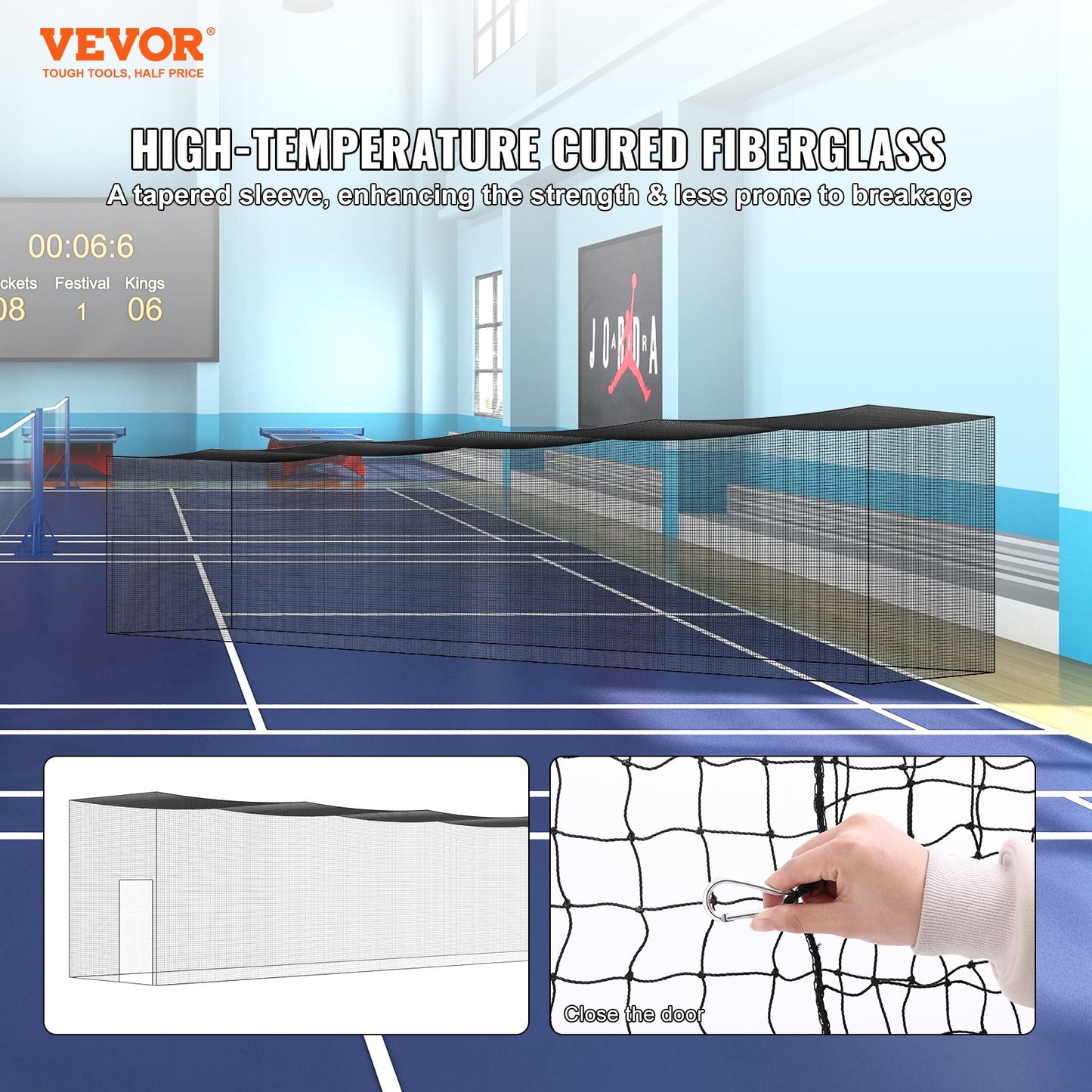 Baseball Batting Net, Professional Softball Baseball Batting Training Net, Training Portable Pitching Cage Netting with Door &amp; Carrying Bag, Heavy Duty Enclosed PE Netting, 70FT (NET ONLY)