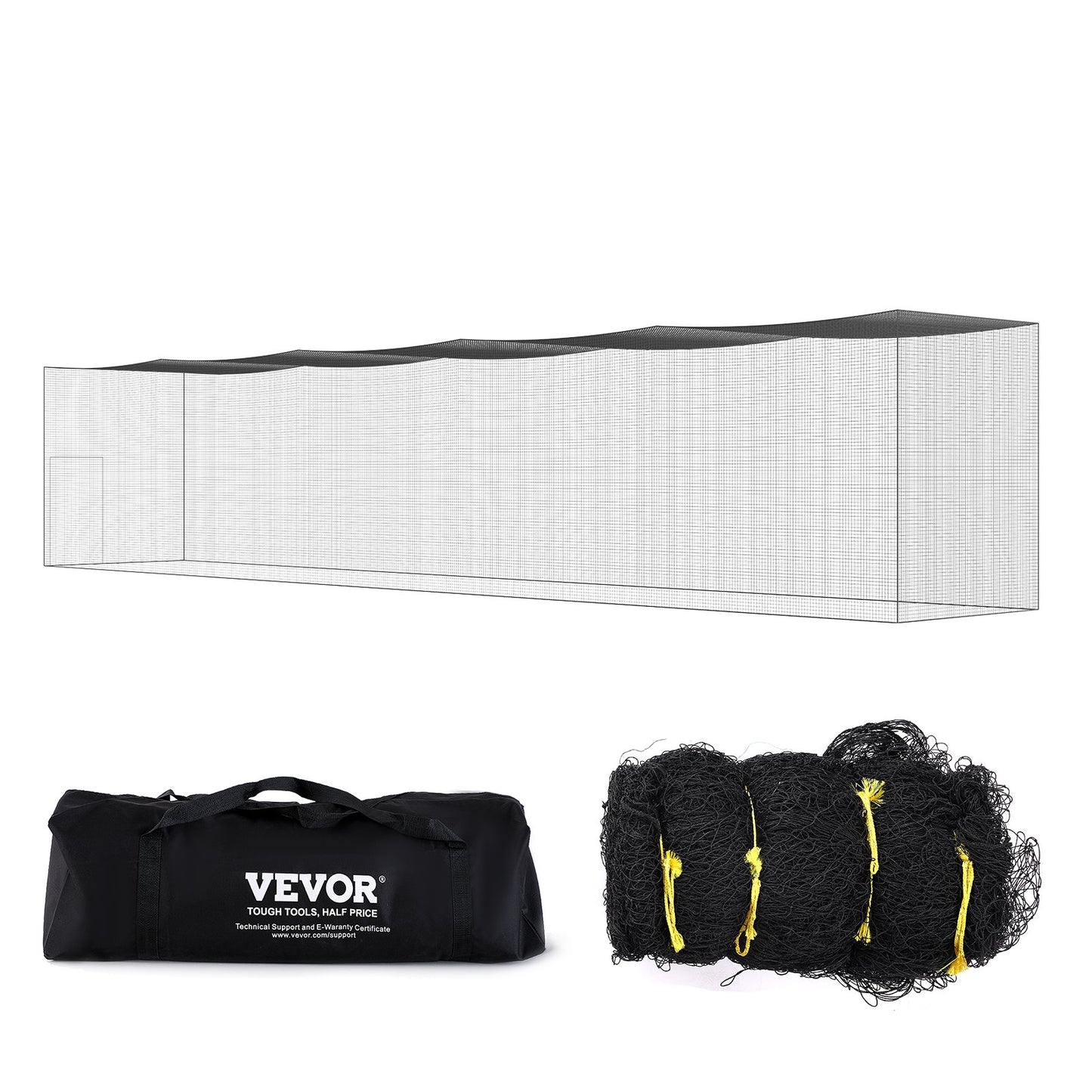 Baseball Batting Net, Professional Softball Baseball Batting Training Net, Training Portable Pitching Cage Netting with Door &amp; Carrying Bag, Heavy Duty Enclosed PE Netting, 70FT (NET ONLY)