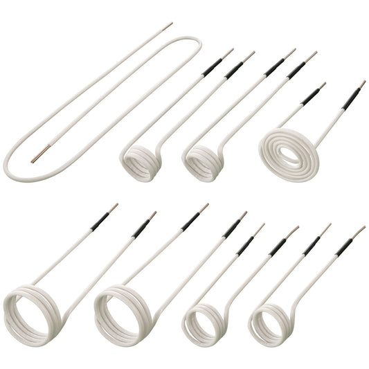 Induktionsheizspulen-Set, 8-teilig, die am häufigsten verwendeten Induktionsheizspulen mit unterschiedlichen Längen, hitzebeständiges Induktionsheizwerkzeug mit Flexibilität und langer Lebensdauer zum Entfernen von rostigen Schrauben und Muttern