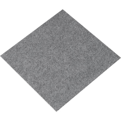 Mattplattor Peel and Stick, 30,5 x 30,5 cm fyrkanter Självhäftande mattgolv, mjukt vadderade mattplattor, lättinstallerad DIY för sovrum Vardagsrum inomhus utomhus (12 plattor, ljusgrå)