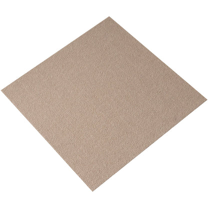Carpet Tiles Peel and Stick, 18" x 18" Square Self-Adhesive Carpet Floor Tiles, Soft Padded Rugs, Easy Install DIY for Bedroom Living Room Indoor Outdoor (10 Tiles, Light Brown)