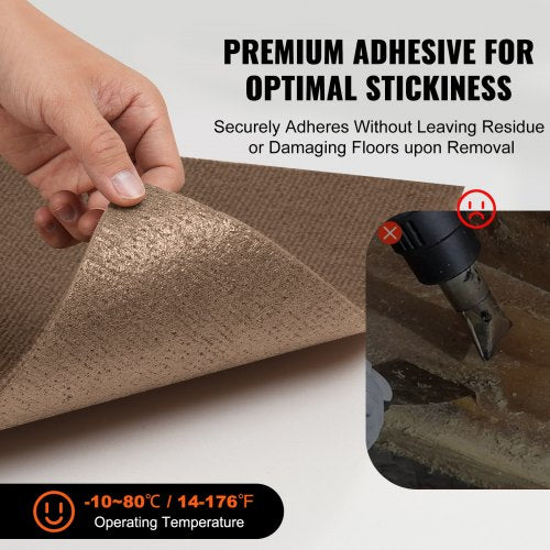 Carpet Tiles Peel and Stick, 18" x 18" Square Self-Adhesive Carpet Floor Tiles, Soft Padded Rugs, Easy Install DIY for Bedroom Living Room Indoor Outdoor (10 Tiles, Dark Brown) | EU