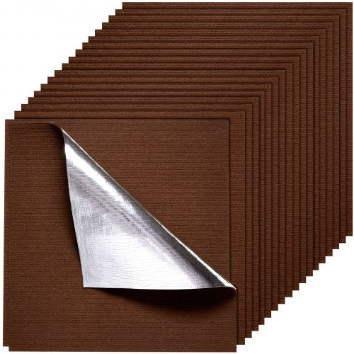 Mattplattor 610x610 mm 20 ST Självhäftande Mattor Bruna |  EU