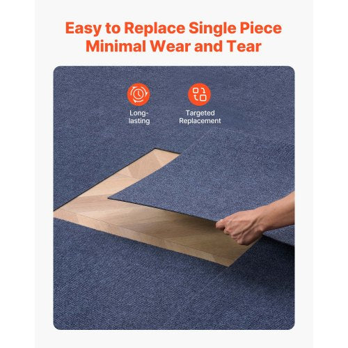 Teppichfliesen 610x610 mm 15er-Pack Selbstklebende Teppiche Grau | EU