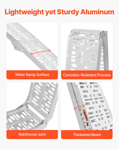1500 lbs aluminiumramper 2st Kraftiga lastramper med handtag