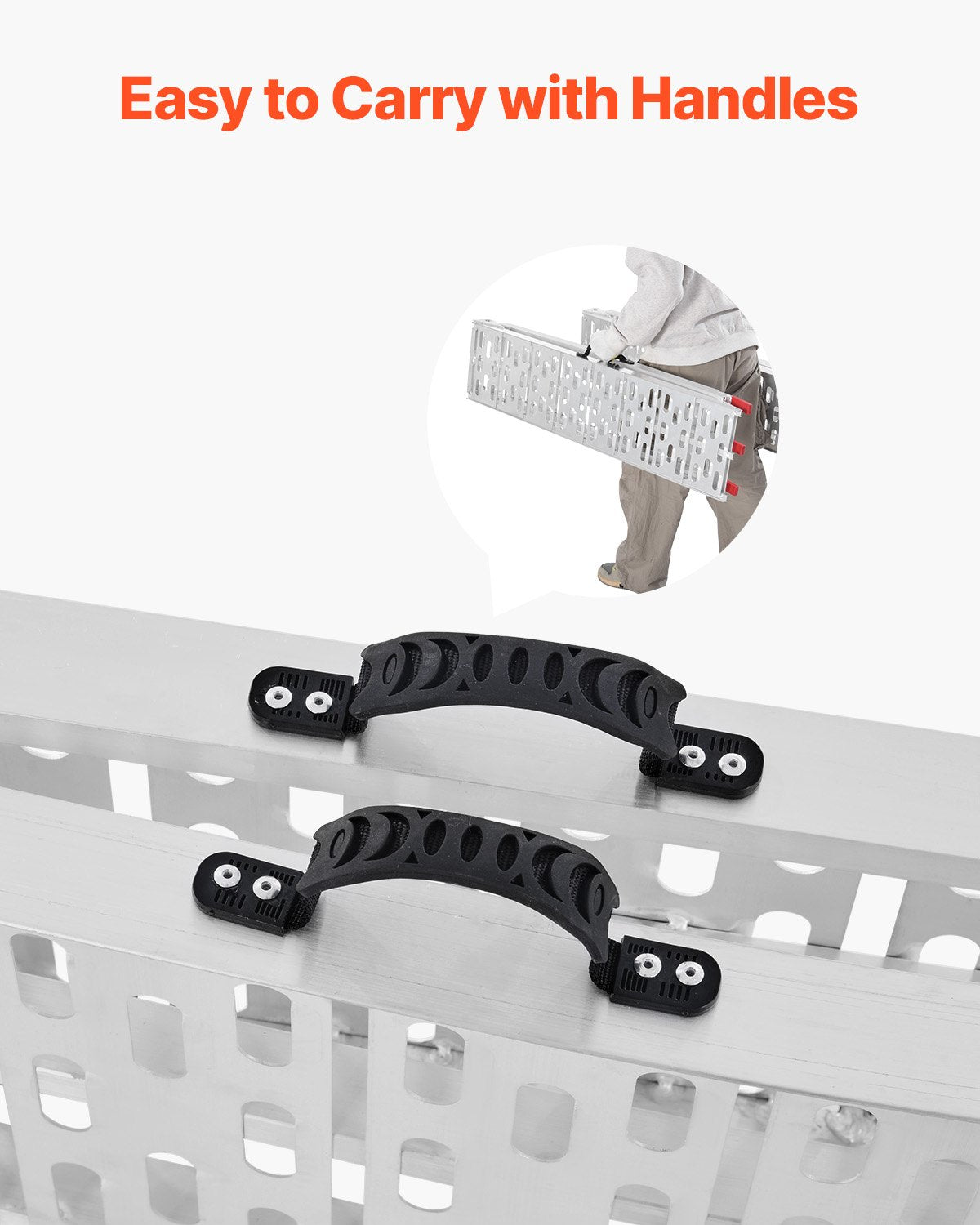 1500 lbs aluminiumramper 2st Kraftiga lastramper med handtag