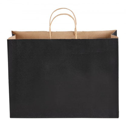Kraftpapperspåsar med handtag 50 st 16x6x12 i partypåse svart |  EU