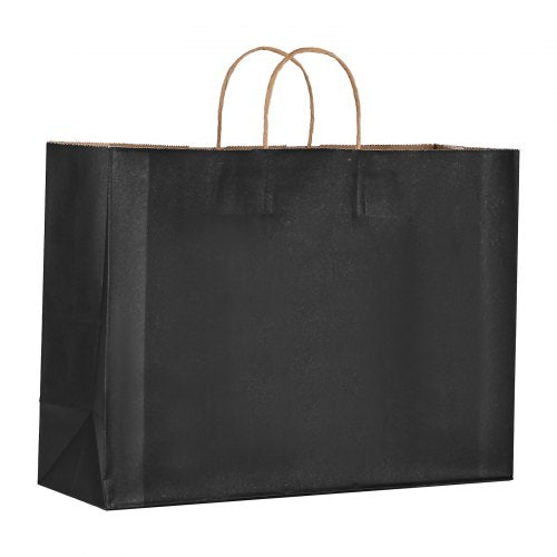 Kraftpapperspåsar med handtag 50 st 16x6x12 i partypåse svart |  EU