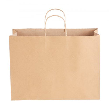 Kraftpapperspåsar med handtag 50 st 16x6x12 i partypåse brun |  EU